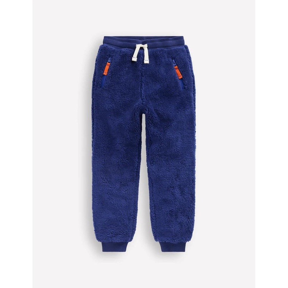 Mini Boden Borg Fleece Joggers Navy Blue 6-7Y New With Tags